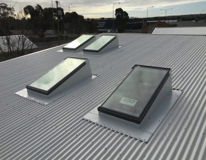 Multiple VELUX Skylights in a Corrugated Roof in Adelaide